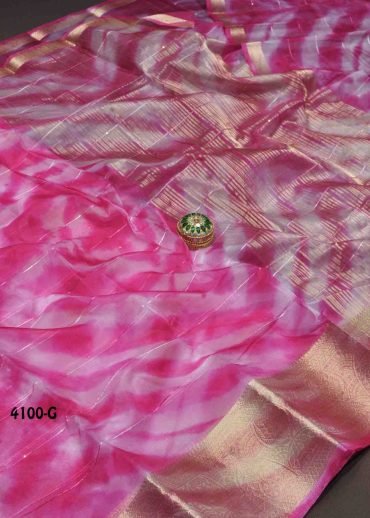 Jyoshika-4100-G Pink Color Glass Tissue Saree CM1026014 [LR9B]