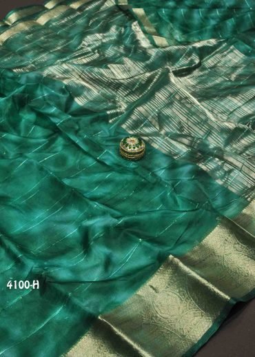 Jyoshika-4100-H Green Color Glass Tissue Saree CM1026014 [LR9B]