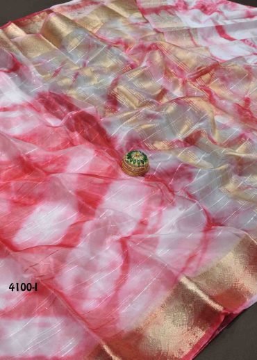 Jyoshika-4100-I Red Color Glass Tissue Saree CM1026014 [LR9B]