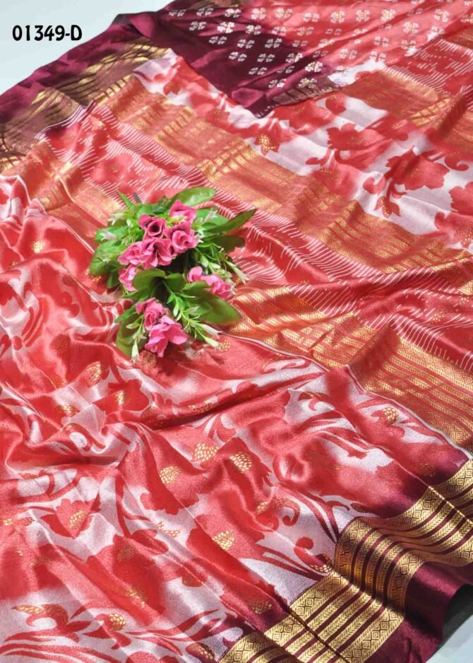 Naseema-01349-D Red Color New Arrival  Fantastic Moss Chiffon  Saree CM1125664 [RR4C]