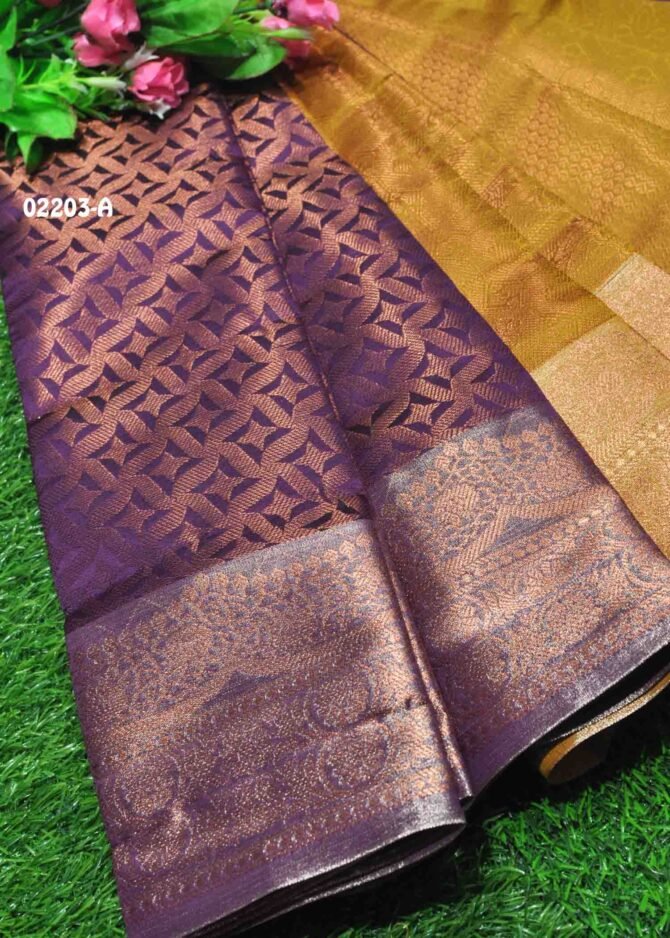 Trisha-02203-A  DeepPurple Color Simply Lichi Silk Saree CM1158853 [LR2C]