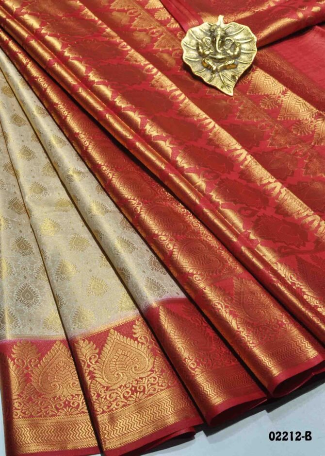 Mersal -02212-B Ivory Color Excellent Raw Silk Saree CM1160046 (LR3E)