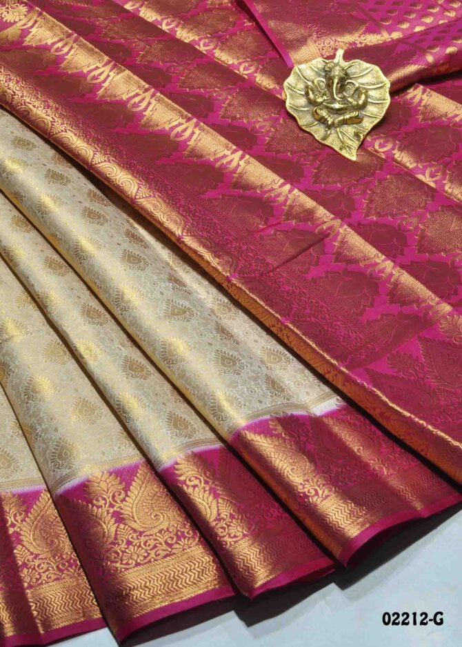 Mersal -02212-G  Ivory Color Excellent Raw Silk Saree CM1160046 (LR3E)