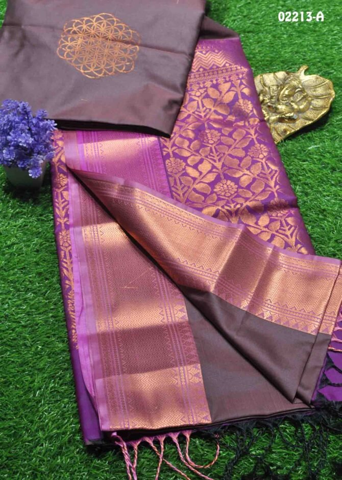 Beast-02213-A  Rosewood Color Excellent Traditional Look Semi-Soft Silk Saree CM1159646 (LR4C)