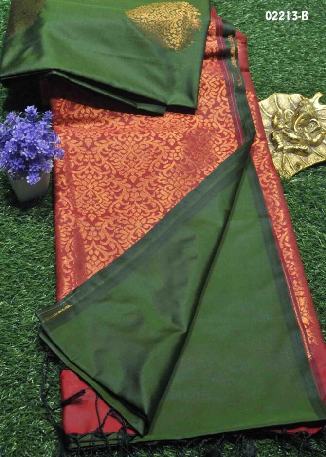 Beast-02213-B  DarkGreen Color Excellent Traditional Look Semi-Soft Silk Saree CM1159646 (LR4C)