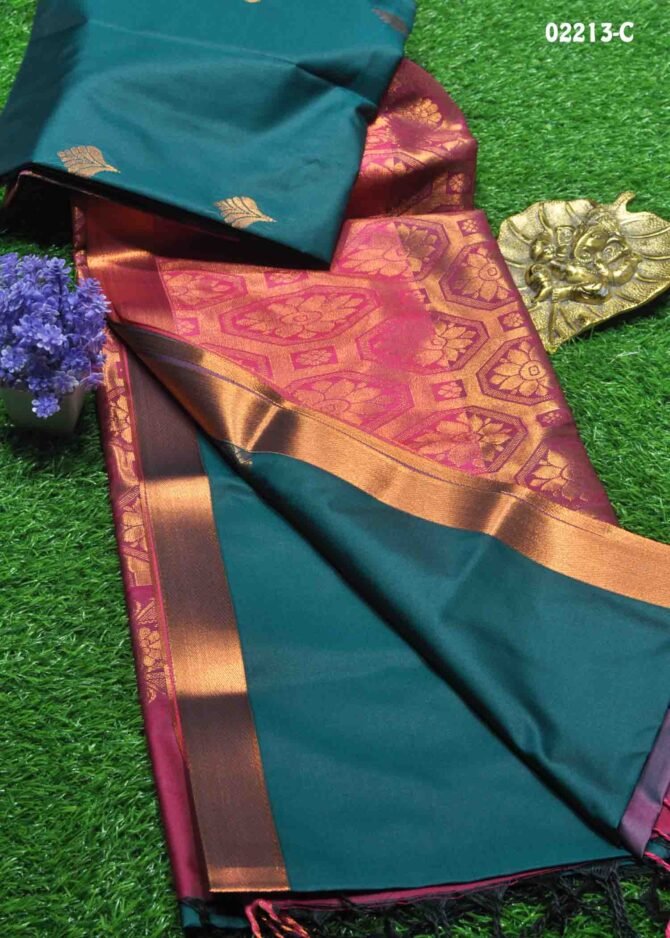 Beast-02213-C  PeacockGreen Color Excellent Traditional Look Semi-Soft Silk Saree CM1159646 (LR4C)