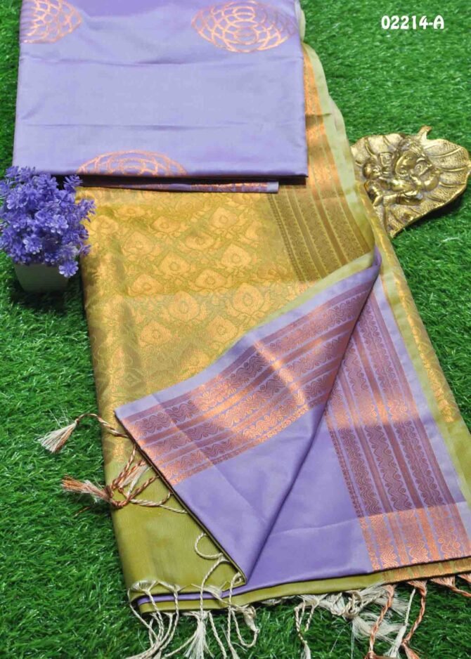 Theri-02214-A  Lavender Color Excellent Traditional Look Semi-Soft Silk Saree CM1159646 (LR4C)