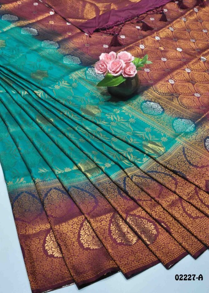 Amaravathy-02227-A  PineGreen Color Excellent Traditional Look Soft Silk Saree CM1158858 (LR5C)