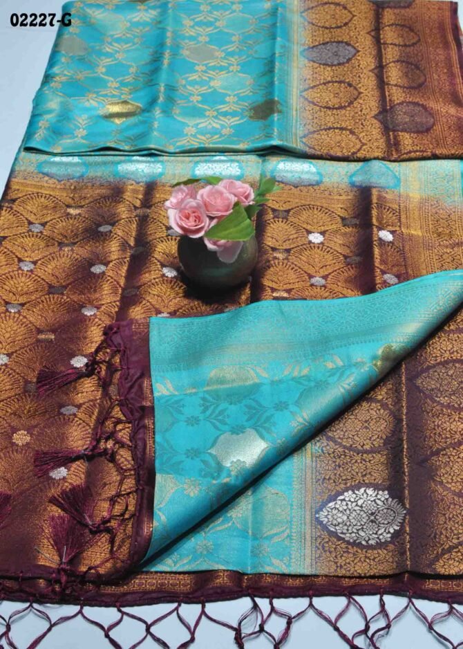 Amaravathy-02227-G  Skyblue Color Excellent Traditional Look Soft Silk Saree CM1158858 (LR5C)