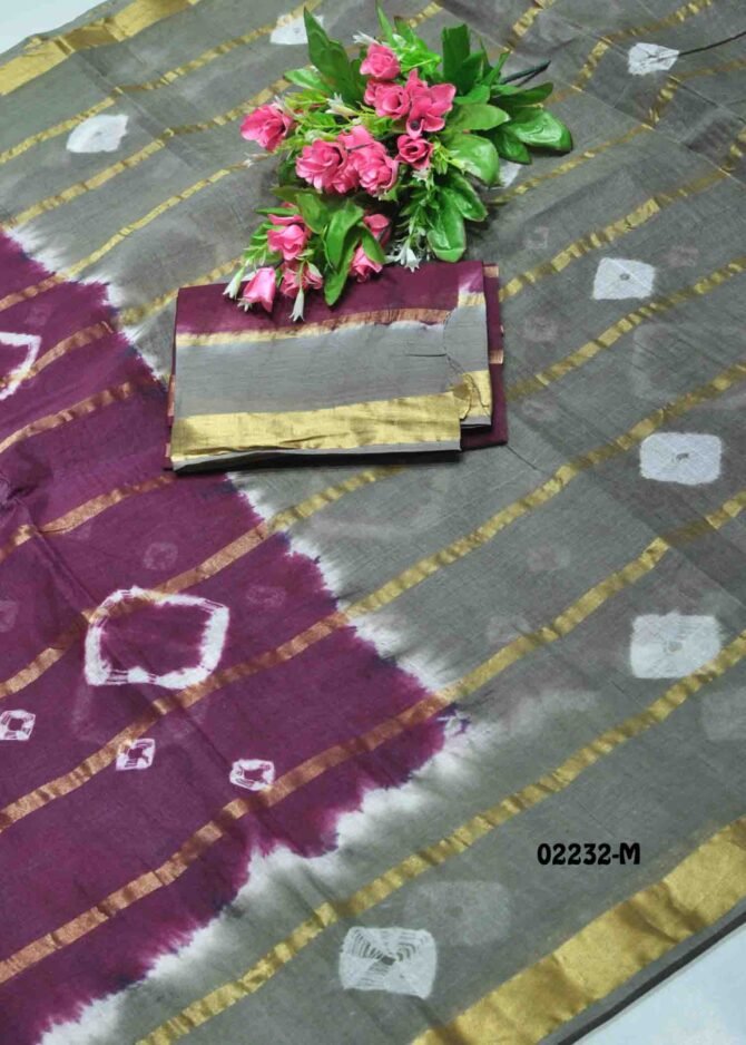 Vedhalam-02232-M  Purple Color Pure Cotton Saree CM1151218 (LR7D)