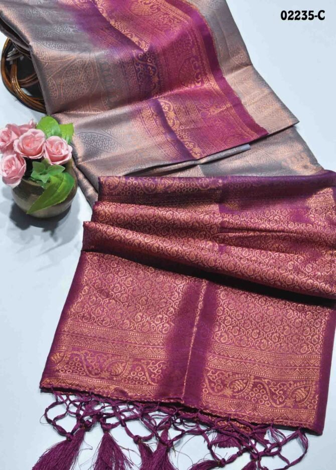 Navanisha-02235-C  Grey Color Excellent Traditional Look Soft Silk Saree CM1158858 (LR6B)