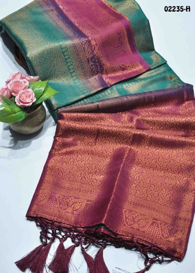 Navanisha-02235-H  PineGreen Color Excellent Traditional Look Soft Silk Saree CM1158858 (LR6B)