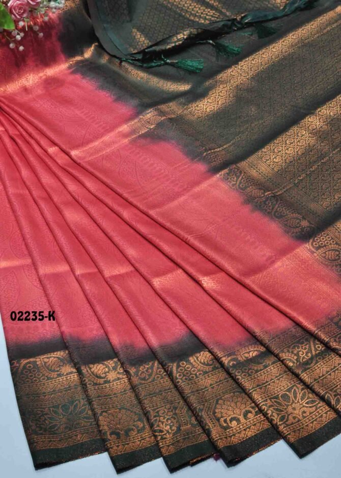 Navanisha-02235-K  TomatoRed Color Excellent Traditional Look Soft Silk Saree CM1158858 (LR6B)