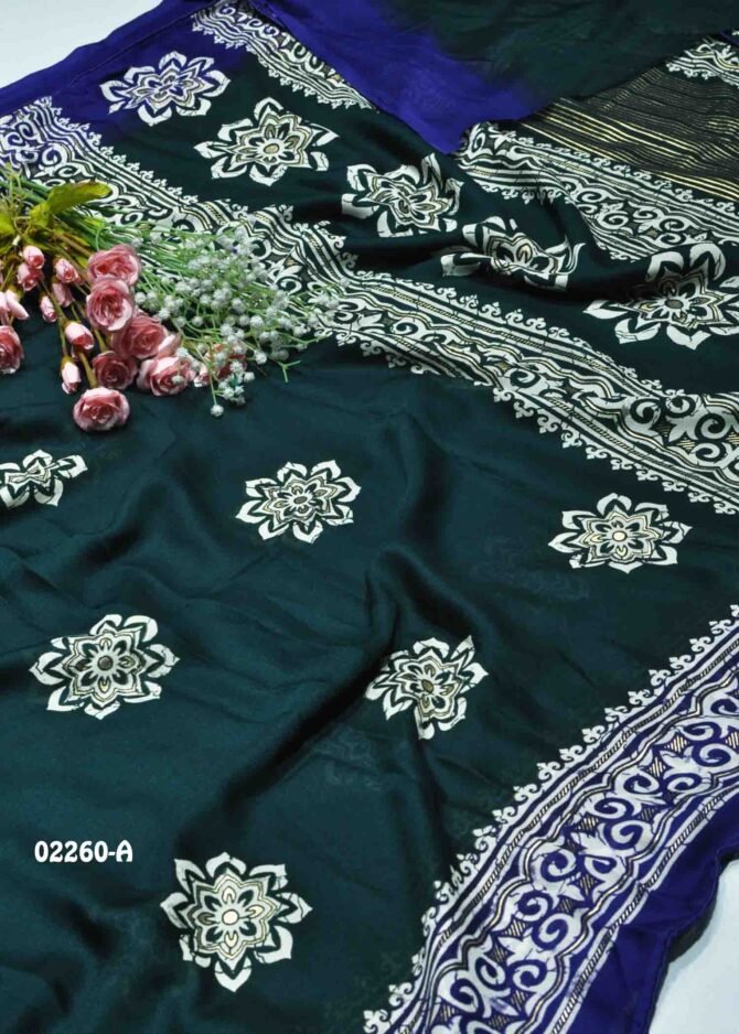 Harinika-02260-A  DarkGreen Color Excellent Moss Chiffon Saree CM1167606 (LR9C)