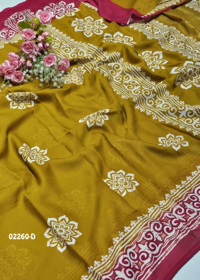 Harinika-02260-D  FlaxYellow Color Excellent Moss Chiffon Saree CM1167606 (LR9C)