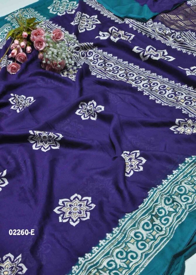 Harinika-02260-E  Violet Color Excellent Moss Chiffon Saree CM1167606 (LR9C)