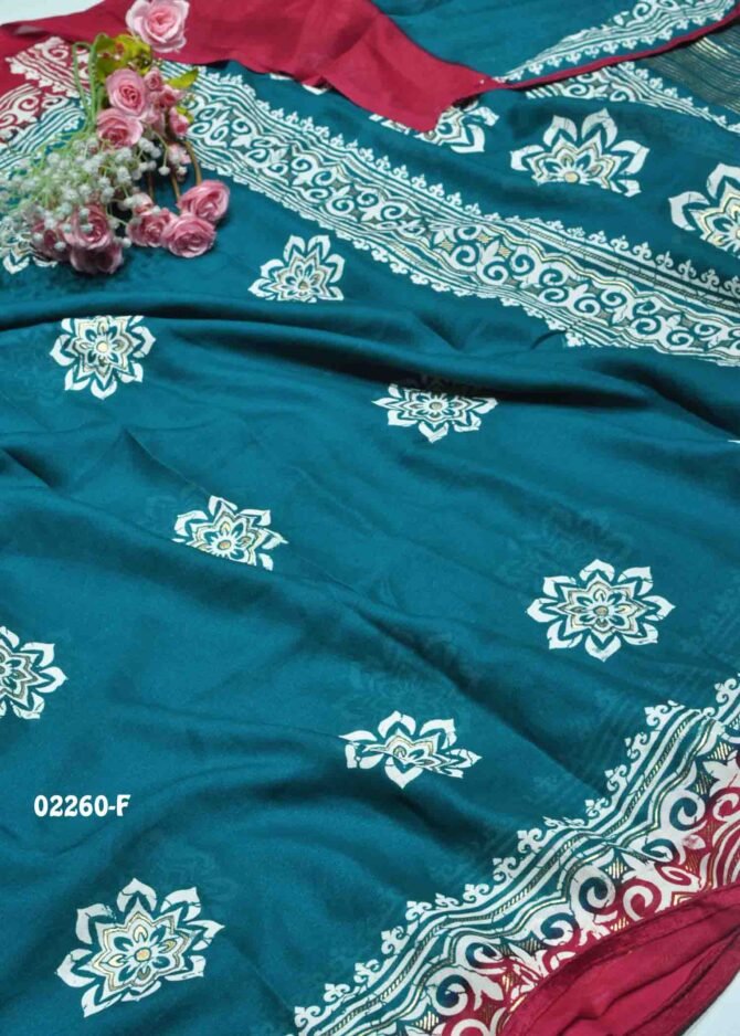 Harinika-02260-F  PeacockGreen Color Excellent Moss Chiffon Saree CM1167606 (LR9C)