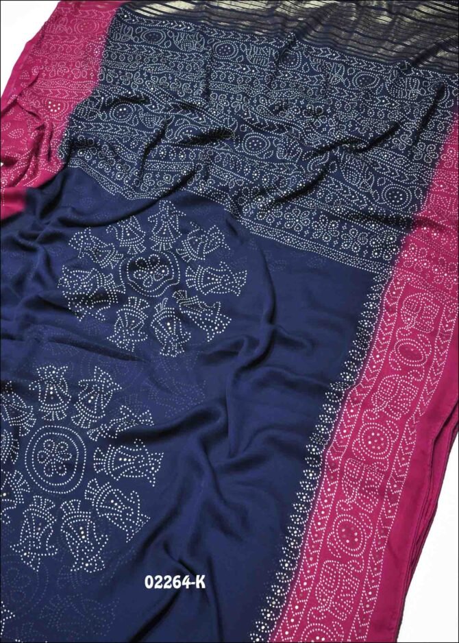 Thanvika-02264-K  Navyblue Color Excellent Moss Chiffon Saree CM1167606 (LR9C)