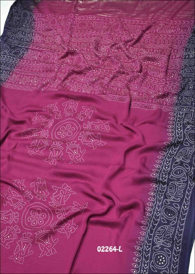 Thanvika-02264-L  DarkPink Color Excellent Moss Chiffon Saree CM1167606 (LR9C)