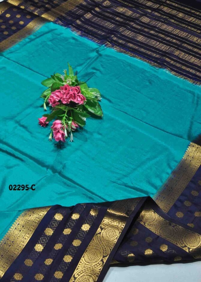 Kamazhi-02295-C  Skyblue Color Excellent Traditional Look Mysore Crepe Silk Saree CM1159256 (LR1D)