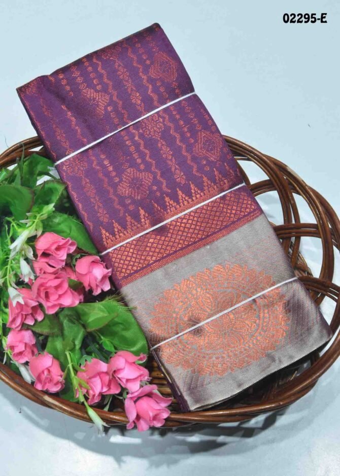 Nayagra-02295-E  Purple Color Copper Lichi Silk Saree CM1145654 (LR1C)