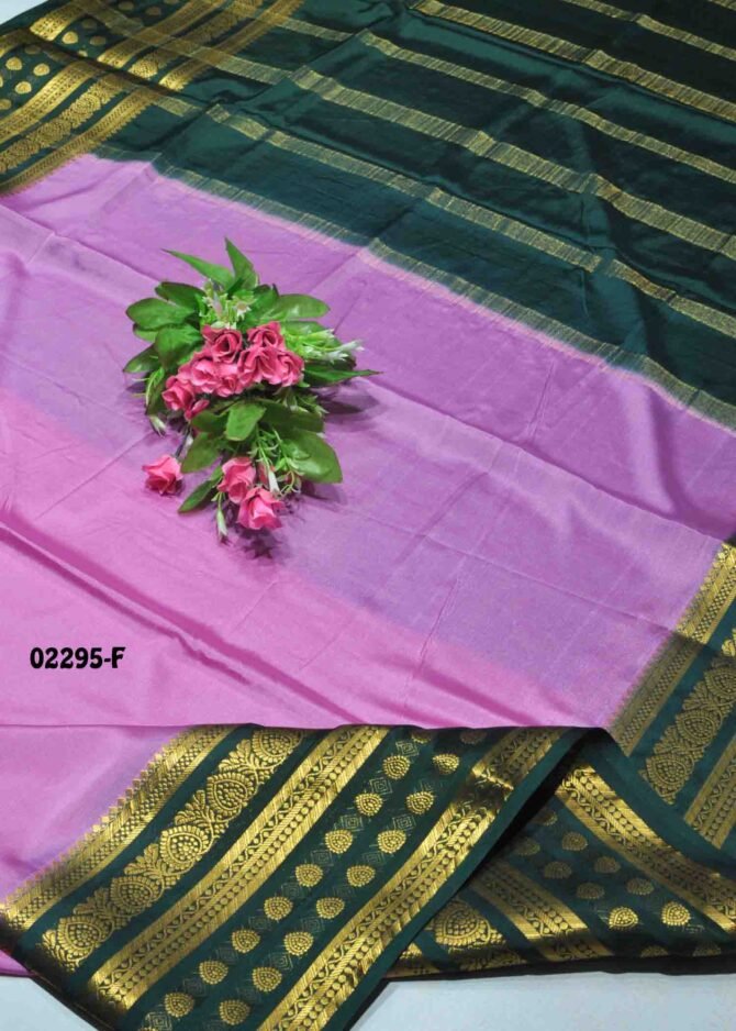 Kamazhi-02295-F  FlamingoPink Color Excellent Traditional Look Mysore Crepe Silk Saree CM1159256 (LR1D)