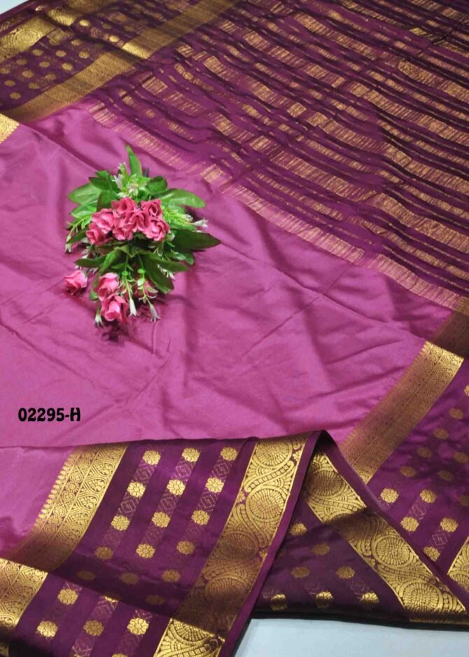 Kamazhi-02295-H  DewberryPink Color Excellent Traditional Look Mysore Crepe Silk Saree CM1159256 (LR1D)