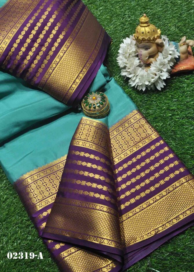 Nithya-02319-A Ultramarine Blue Color Excellent Traditional Look Mysore Crepe Silk Saree CM1159256 (LR1B)