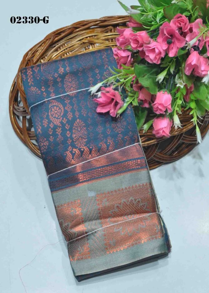 Sofiya-02330-G Space Blue Color Wonderful Lichi Silk Saree CM1145654 [LR6D]