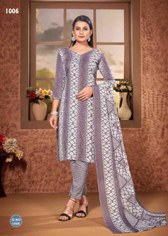 Avon Creations Eliza - 1006  GrapeViolet Color Simple Look Mixed Cotton Salwar Material CM1152916 (RR3C)