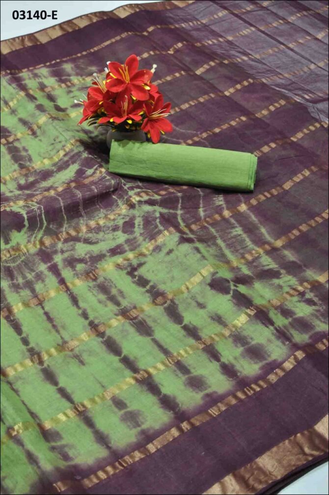 Games -03140-E  Green Color Summer Special Pure Cotton Saree CM1187616 (LR3D)