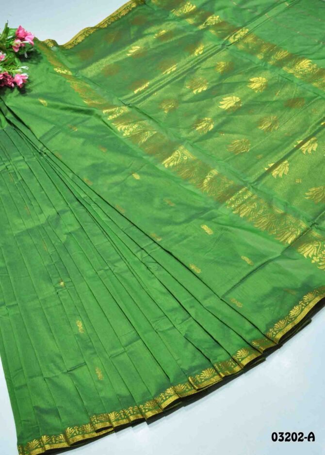 Jyoshna -03202-A  PeaGreen Color Traditional Look Kalyani Cotton Saree CM897475 [RR1C]