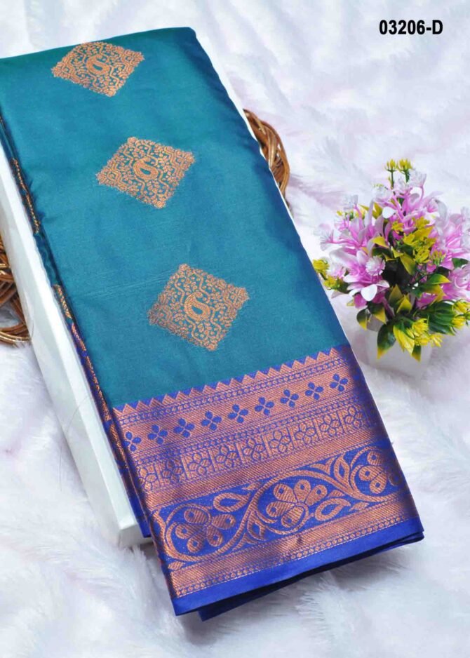 Ananya-03206-D  Peacockblue Color Excellent Traditional Look Semi-Soft Silk Saree CM1186157 (LR1E)