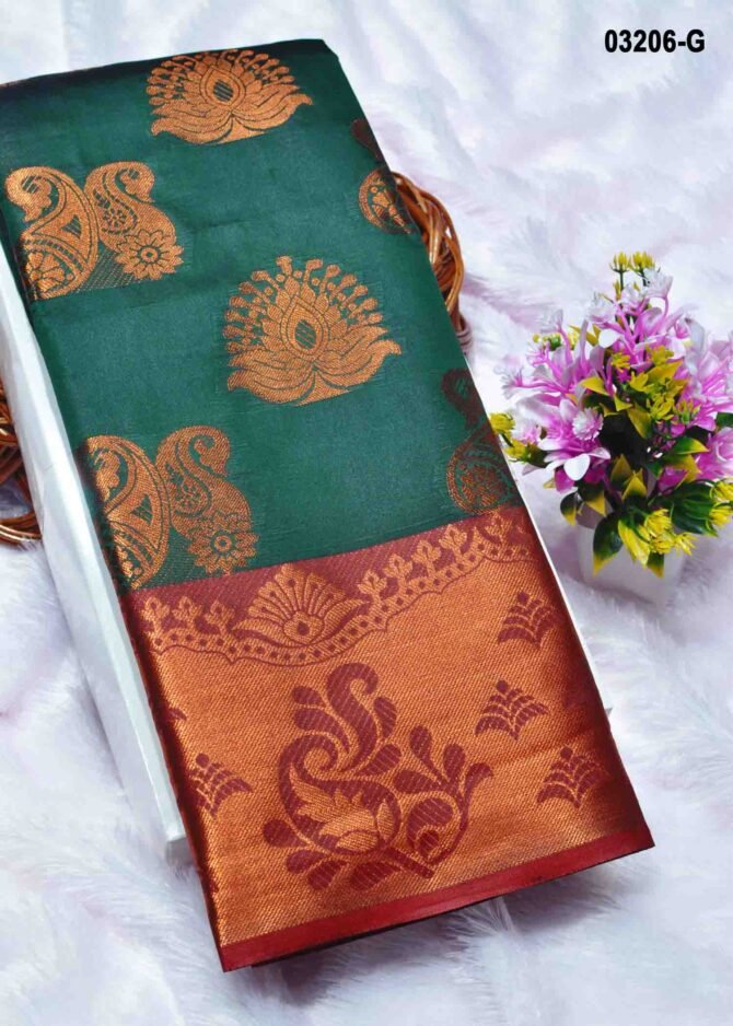 Ananya-03206-G  DarkGreen Color Excellent Traditional Look Semi-Soft Silk Saree CM1186157 (LR1E)