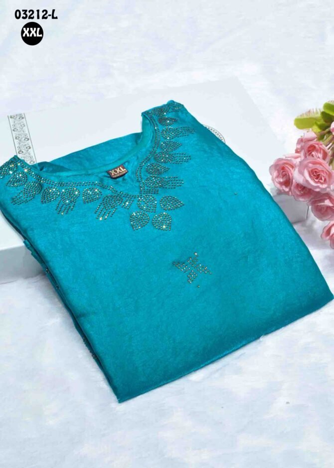 Rakshitha- 03212-L  Skyblue Color New Arrival Shinning Pandy Readymade Kurti CM1167493 [RR1C]