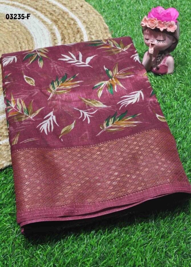 Dhananya -03235-F  ClaretPurple Color Simply Synthetic Cotton Saree CM1172308 (RR6C)