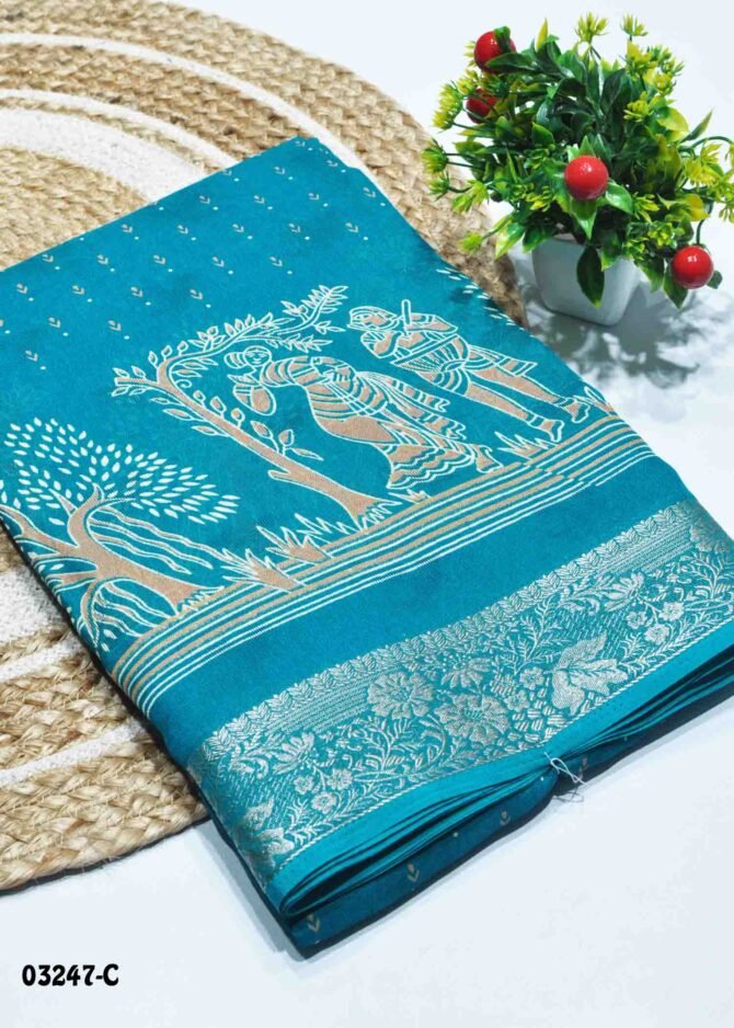 Ezhilvizhi - 03247-C  Skyblue Color Excellent Moss Chiffon Saree CM1172994 (RR7C)