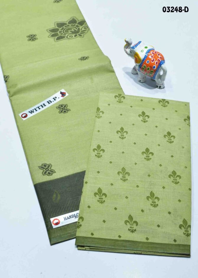 Geethavani -03248-D  SageGreen Color Summer Special Pure Cotton Saree CM1164657 (RR7D)