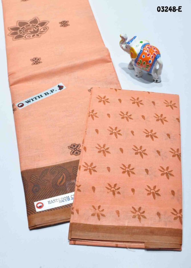 Geethavani -03248-E  Orange Color Summer Special Pure Cotton Saree CM1164657 (RR7D)