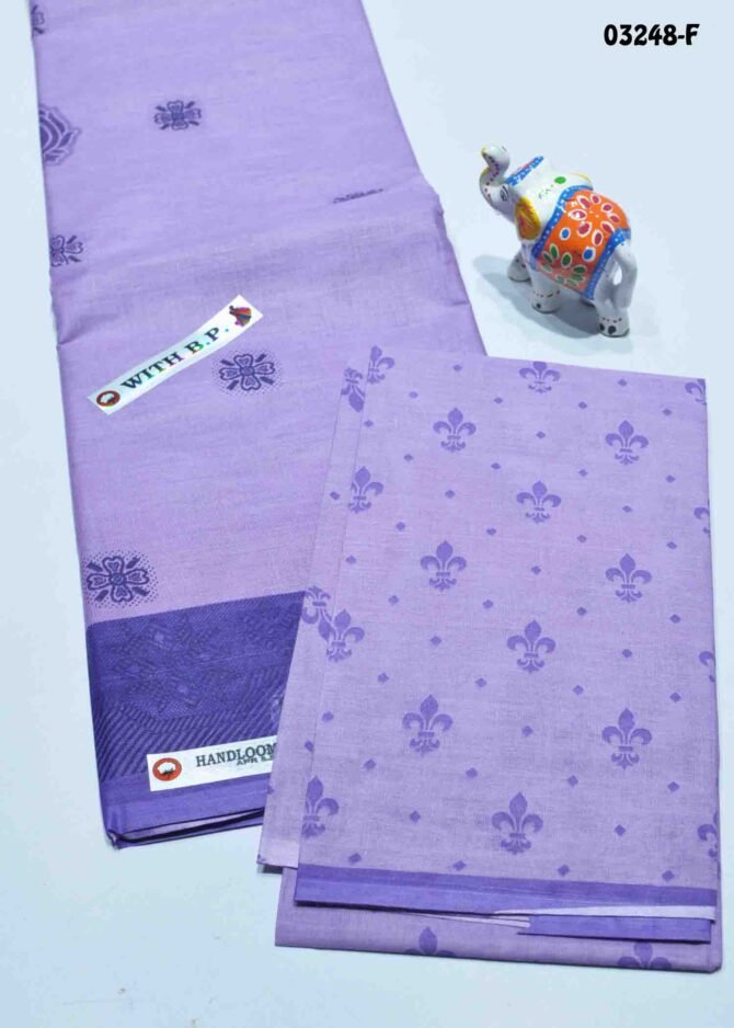 Geethavani -03248-F  Lavender Color Summer Special Pure Cotton Saree CM1164657 (RR7D)