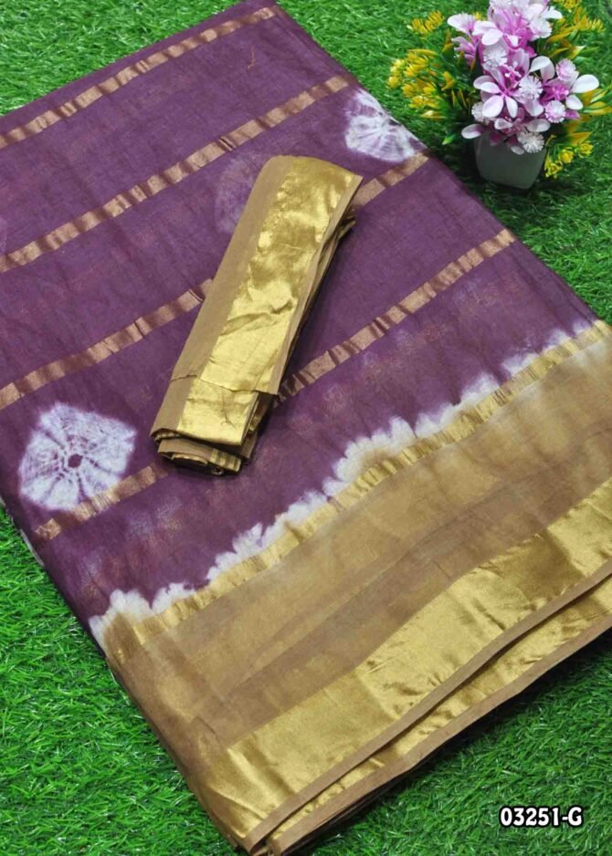 Karthiyayini -03251-G  Purple Color Summer Special Pure Cotton Saree CM1158532 (RR8C)