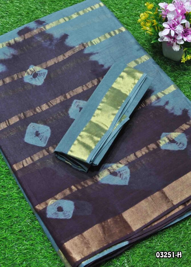 Karthiyayini -03251-H  Grey Color Summer Special Pure Cotton Saree CM1158532 (RR8C)