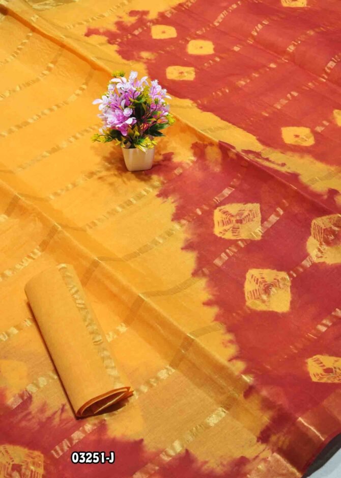 Karthiyayini -03251-J  Yellow Color Summer Special Pure Cotton Saree CM1158532 (RR8C)