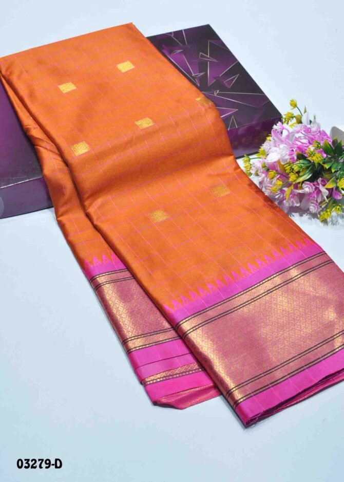 Shamini- 03279-D  Brown Color Traditional Look Fancy Cotton Saree CM1162990 (RR11E)