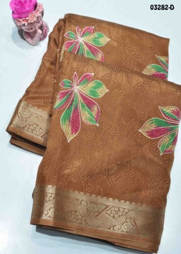 Saanvi -03282-D  Brown Color New Arrival Elagant Dola Silk Saree CM1172994 (RR6B)