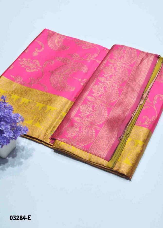 Vanaja- 03284-E  HotPink Color Simply Banarasi Saree CM1183798 (RR8E)