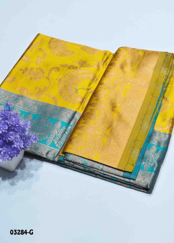 Vanaja- 03284-G  Mustard Color Simply Banarasi Saree CM1183798 (RR8E)