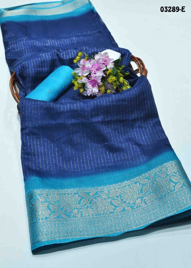 Suneetha -03289-E  Navyblue Color New Arrival Stylish Dola Silk Saree CM1183803 (RR10E)