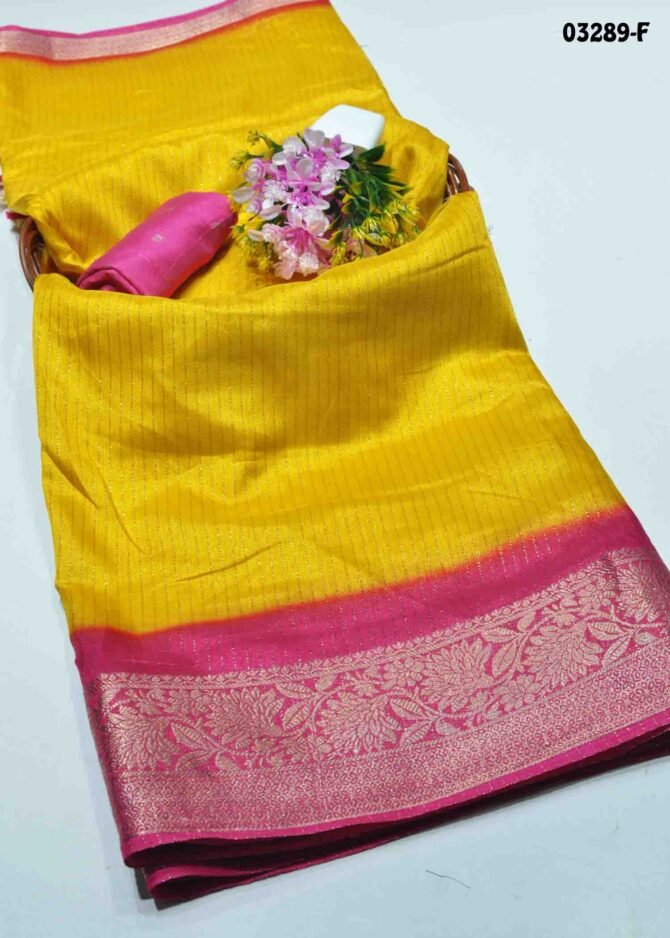 Suneetha -03289-F  Yellow Color New Arrival Stylish Dola Silk Saree CM1183803 (RR10E)