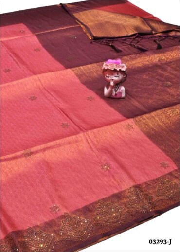 Vikashini - 03293-J  Watermelon Pink Border Color  Softy Silk Saree CM1180398 (LR9D)